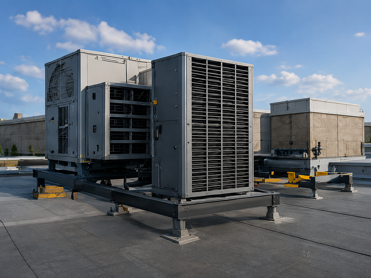 Commercial rooftop HVAC units