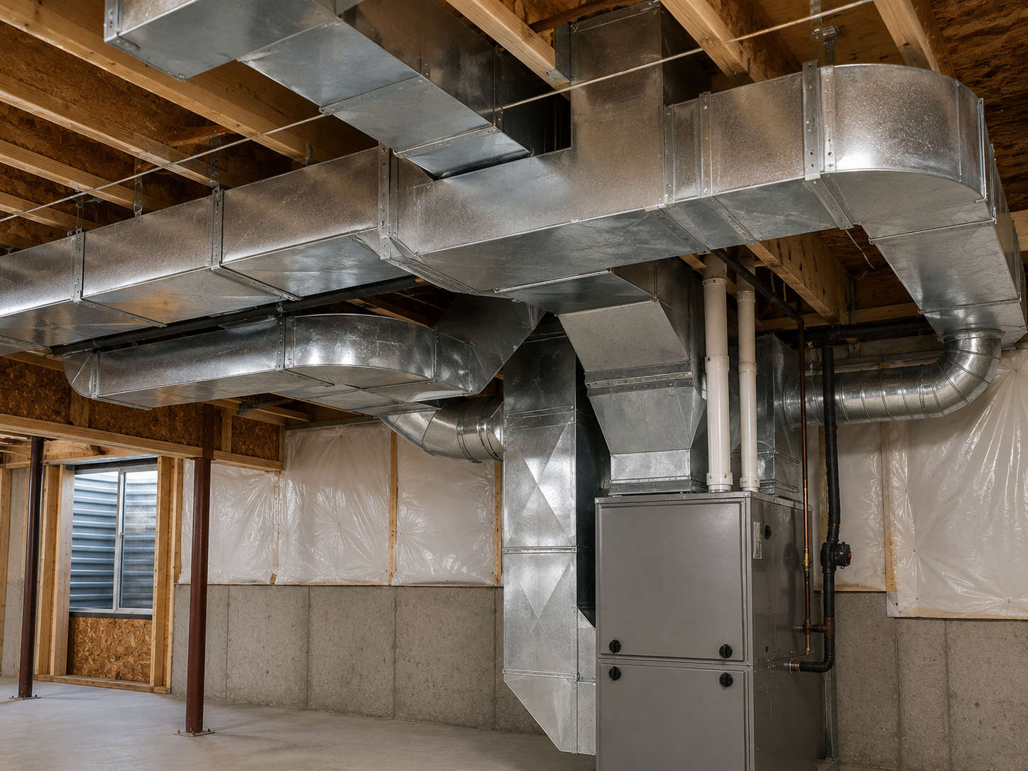 Residential HVAC ductwork